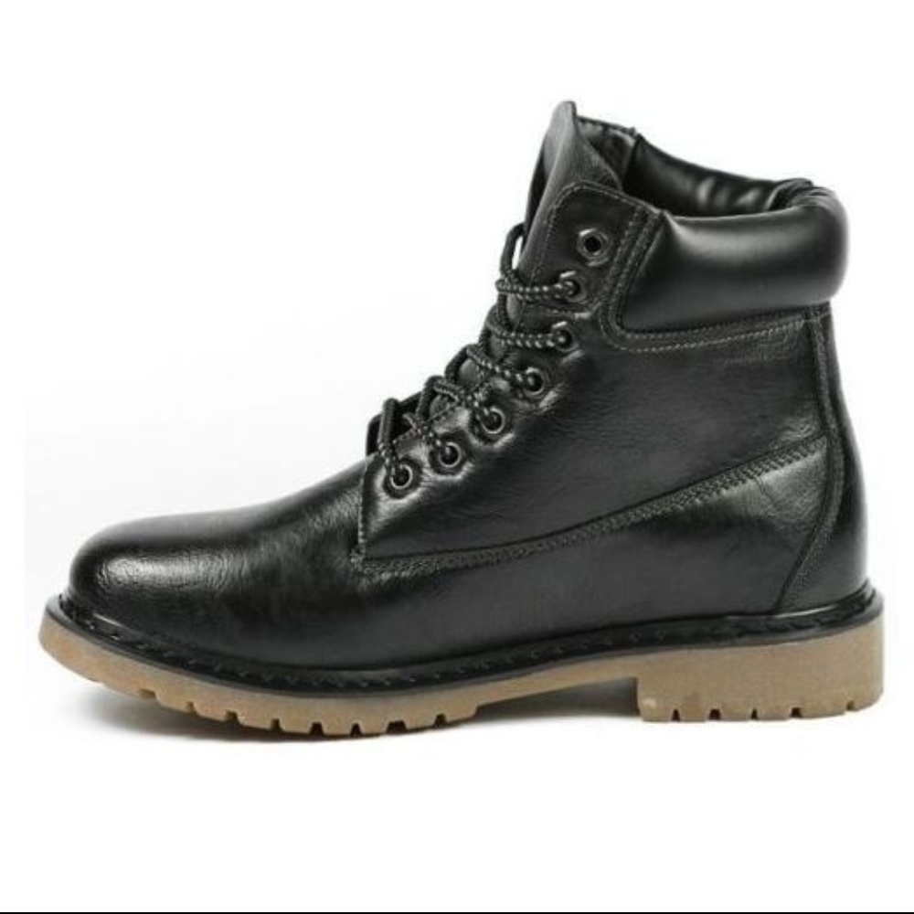 POLAR FOX MENS LEATHER ANKLE BOOTS MILITARY COMBAT - Picture 4 of 6